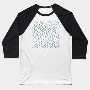 School of Fish on Pale Blue Baseball T-Shirt